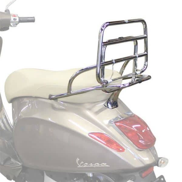 Cuppini Chrome Folding Rear Rack; Vespa Primavera and Sprint