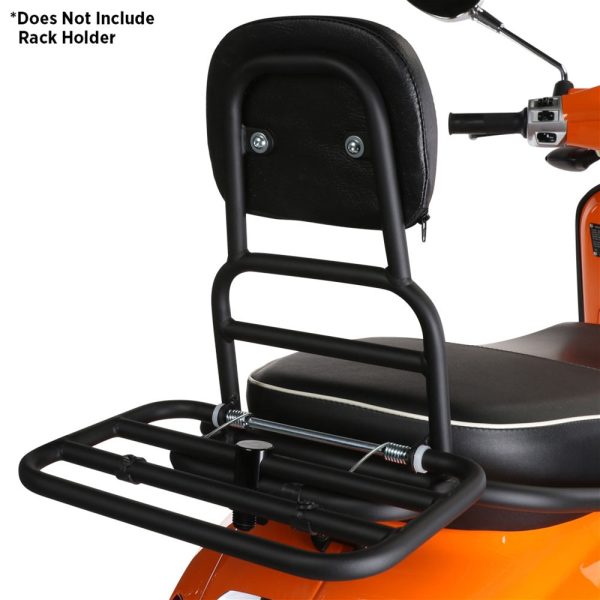 Prima Rear Rack (Backrest, Black); Vespa Primavera, Sprint - Image 3