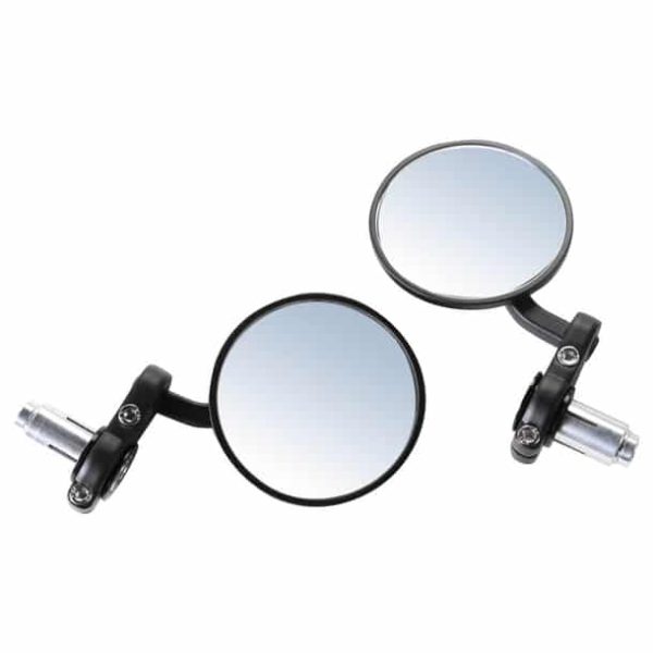 Prima Billet Bar End Mirror Set (Black); G400C, Royal Alloy