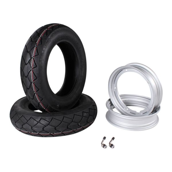 2 Tires, 2 Tubeless Rims, 2 Valve Stems - Image 2