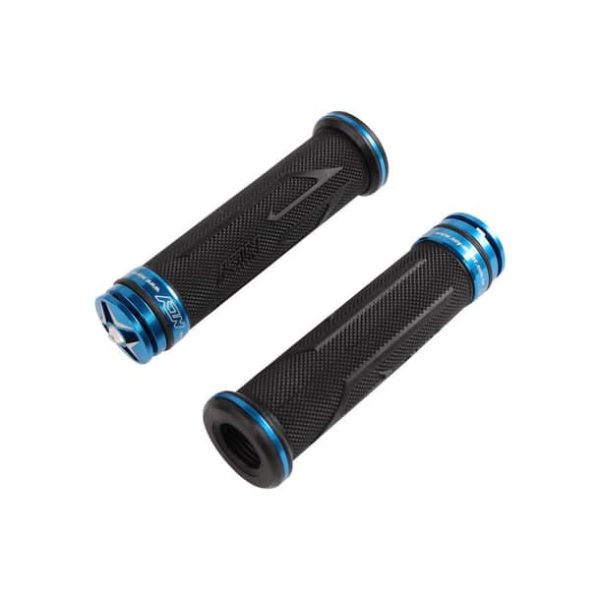 NCY Aluminum Rhinestone Grip Set (Turquoise, 7/8); Universal