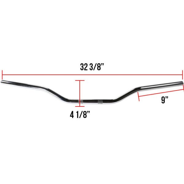 Flat Tracker Handlebars (Chrome, 7/8); G400C - Image 2