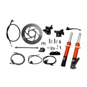 NCY Front End Kit (Orange Forks, No Rim); compatible with  Ruckus