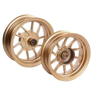 NCY Ruckus Wheel Set (Stay Gold, Hustler, 10"); compatible with  Ruckus