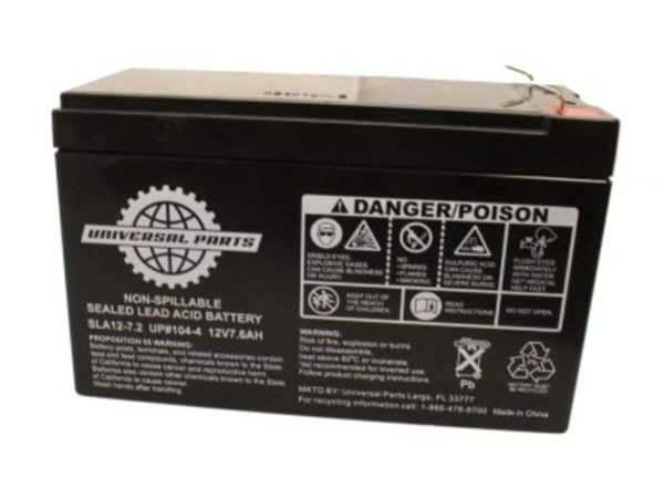 Universal Parts 12V 7.6AH Battery SLA12-7.2