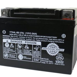 Universal Parts 12V 3AH Battery YTX4L-BS - Factory Activated