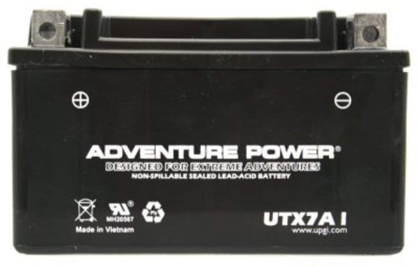 Universal Parts 12V 6AH Battery YTX7A-BS - Factory Activated