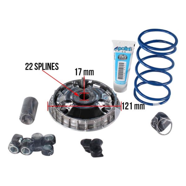 Polini Performance Variator (9 Roll); Vespa GTS, GTV, GT300 - Image 3