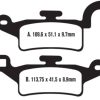 EBC Brakes SFA492 Scooter Brake Pads