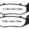 EBC Brakes FA375 compatible with  Grom Brake Pads