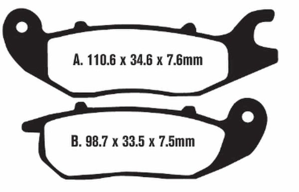 EBC Brakes FA375 compatible with  Grom Brake Pads