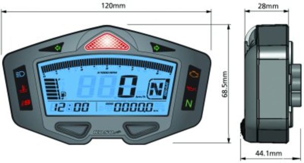 Koso DB-03R Multifunction Plug & Play - compatible with  Grom