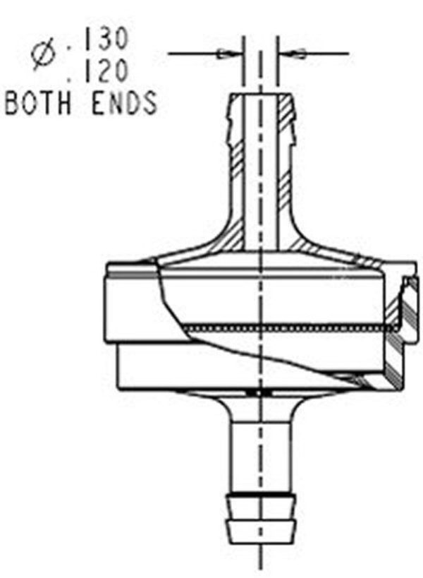 Visu-Filter Universal 3/16" In-Line Fuel Filter