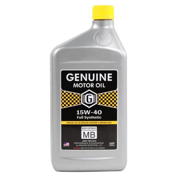 Genuine 4T Motor Oil (15W40, Full Synthetic MB); 1 Quart