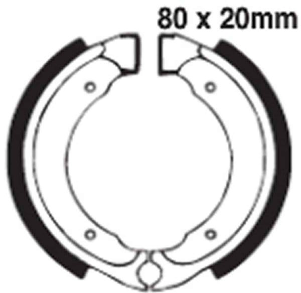 EBC Brakes 614 Brake Shoes 80x20mm