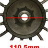 Universal Parts 10" Wheel Set for Retro 50cc Scooters - Silver