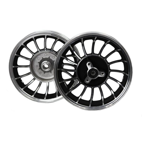 Universal Parts 10" Wheel Set for Retro 50cc Scooters - Silver