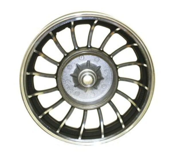 Universal Parts 10" Rear Wheel for Retro 50cc Scooters - Silver