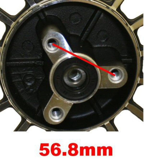 Universal Parts 10" Wheel Set for Retro 50cc Scooters - Black