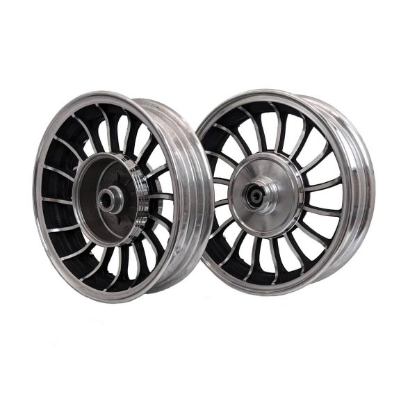 Universal Parts 10" Wheel Set for Retro 150cc Scooters - Silver