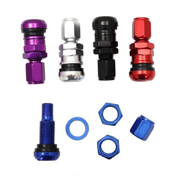 Universal Parts Anodized Aluminum Valve Stem Set