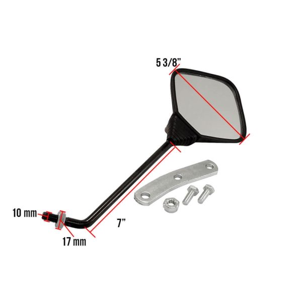 Mirror (Square, Black); Genuine Stella, Vintage Vespa - Image 2