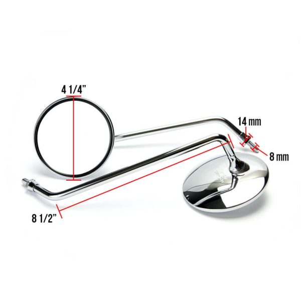Mirror, Long Chrome - Buddy (pair) - Image 2